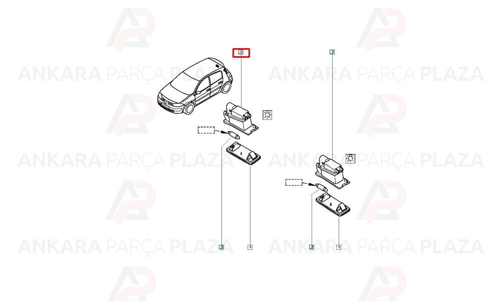 Renault Megane 2 03 - 09 Plaka Lambası 8200480127