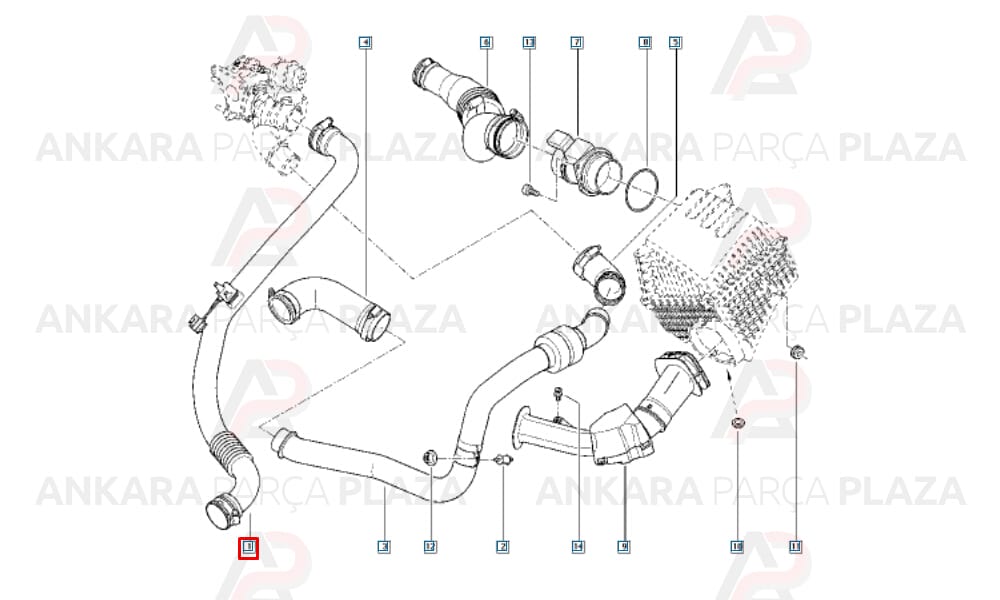 Trafic 2 Laguna 2 1.9 Dci Turbo Borusu Orijinal 8200488871