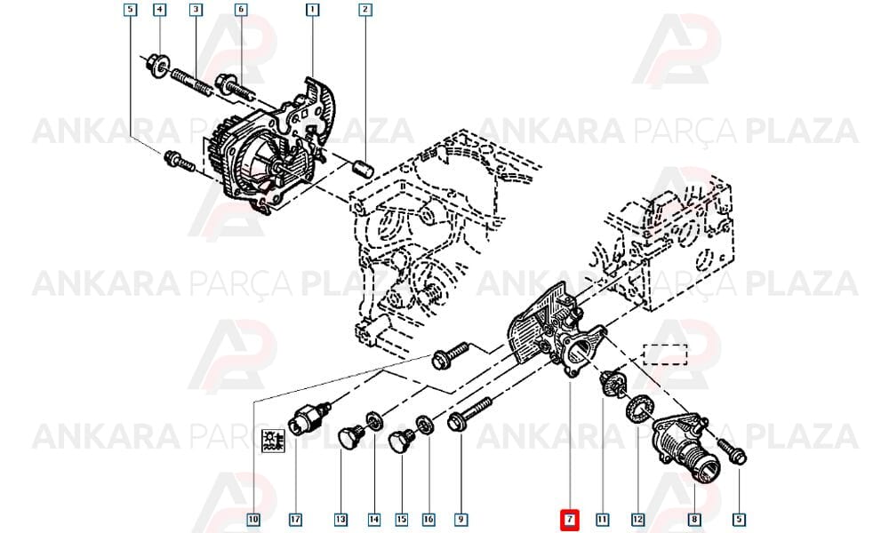 Clio Kangoo Logan Sandero 1.6 8V Termostat Kapağı Orijinal 8200493154