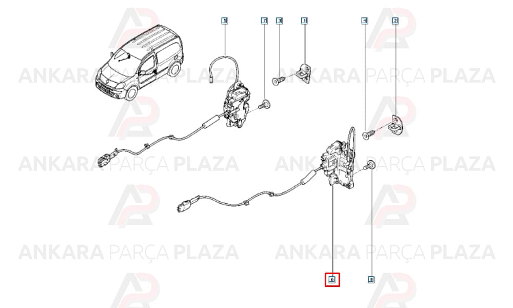 Kapı Kilidi Ön Sol Kangoo 3 8200497579
