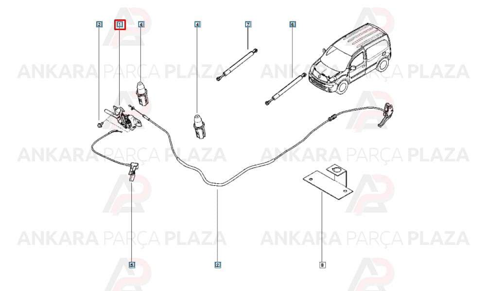 Motor Kaput Kilidi Kangoo 3 2008 >