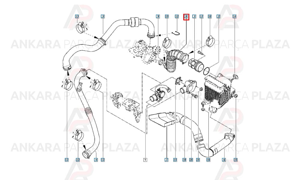 Hava Debimetre Borusu Kangoo 3 1.5 Dci 8200500384