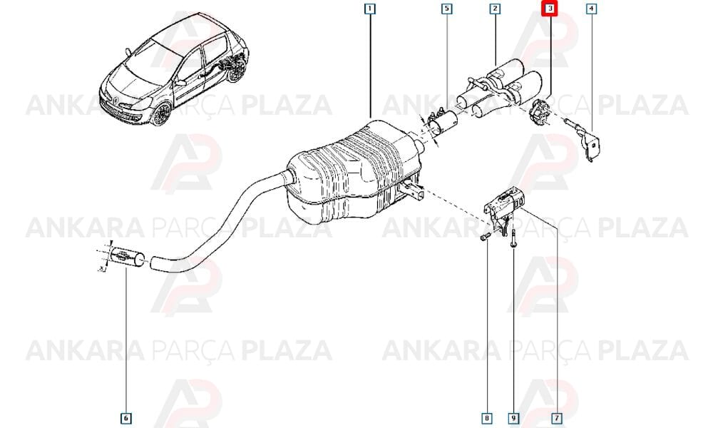 Kangoo 3 Master 3 Duster Egzoz Bağlantı Takozu Üçel Kauçuk