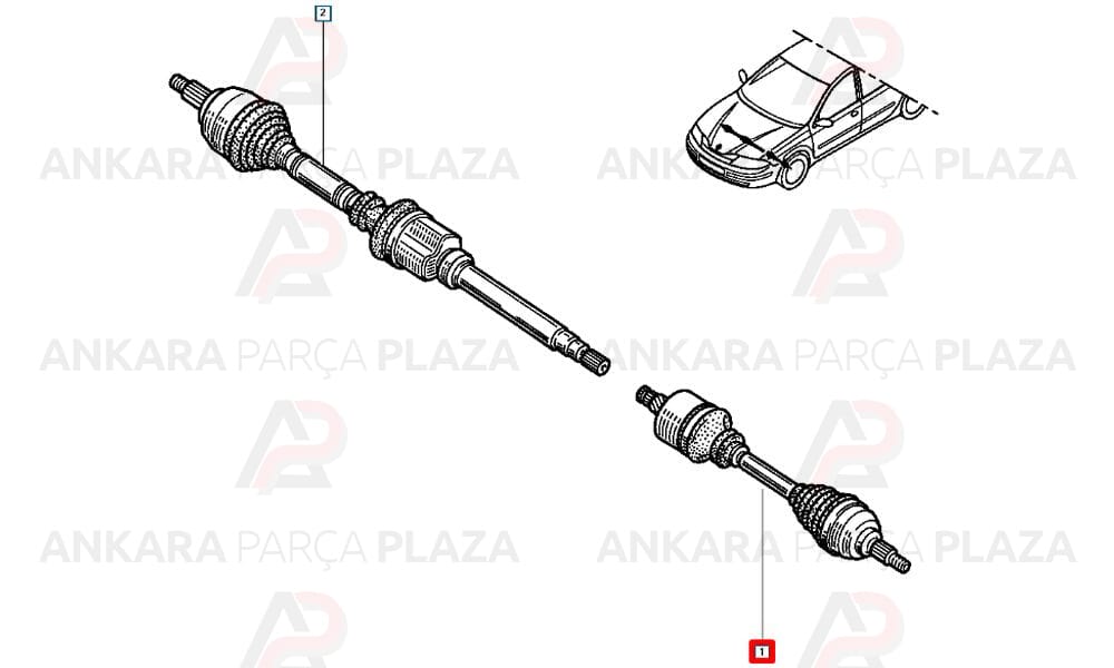 Ön Aks Sol Laguna 2 Otomatik Vites Bva 5 Vites 2.0 16V
