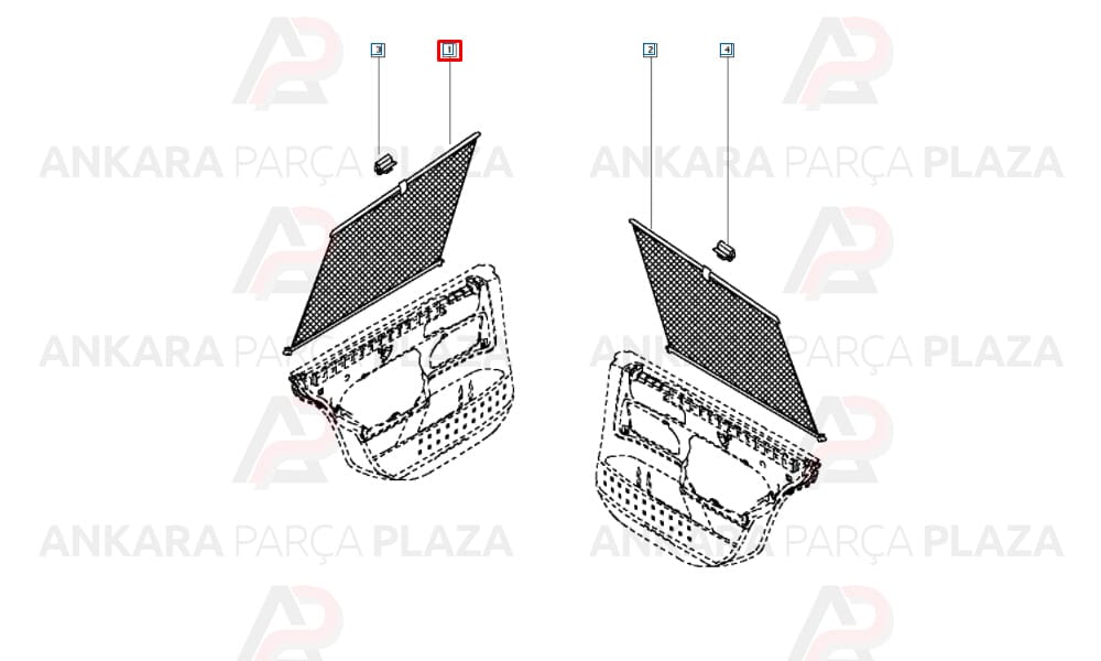 Sol Arka Kapı Perdesi Megane 2 8200534690