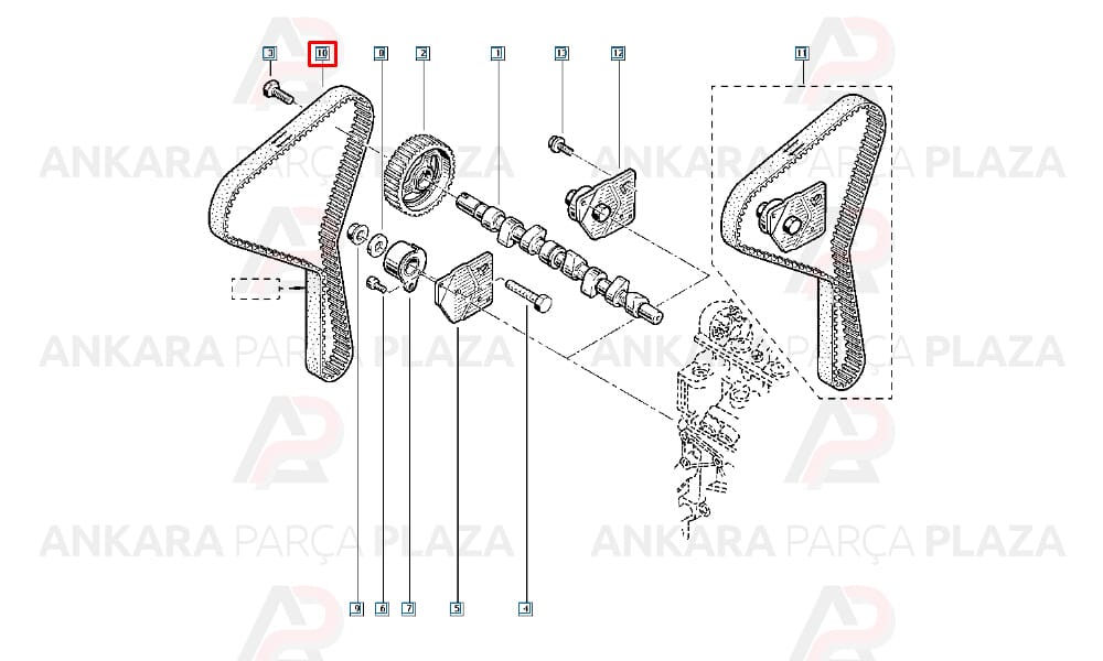 Master Trafic Laguna 1.9Dcı Triger Kayışı 132X260 Gates