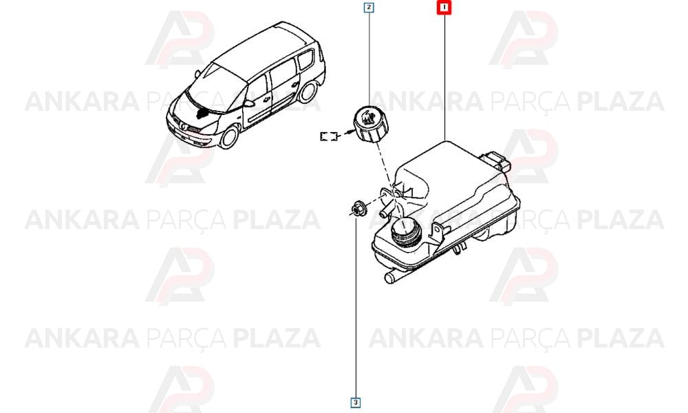 Genleşme Şişesi Radyatör Deposu Espace 4 8200544114
