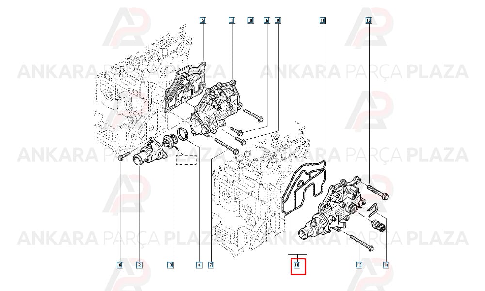 Laguna 2 Megane 2 1.6 16V Termostat Orijinal 8200557693