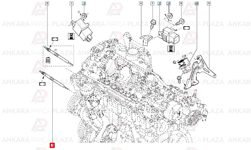 Kızdırma Bujisi Laguna3 Master Trafic 2,0 2,3 Dcı 7V