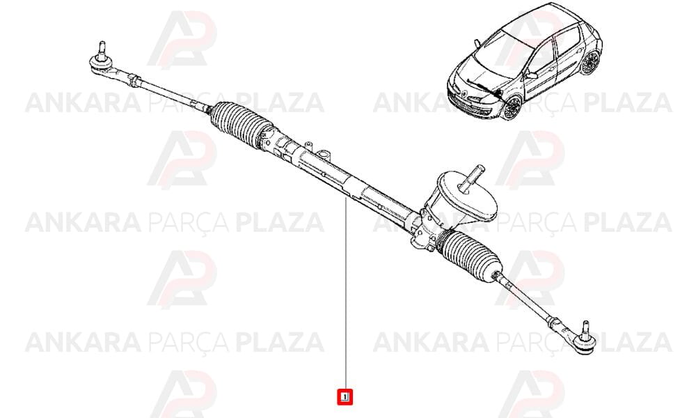 Direksiyon Kutusu Elektrikli Clio 3 1,5D Aliminyum Jant 68 Tur