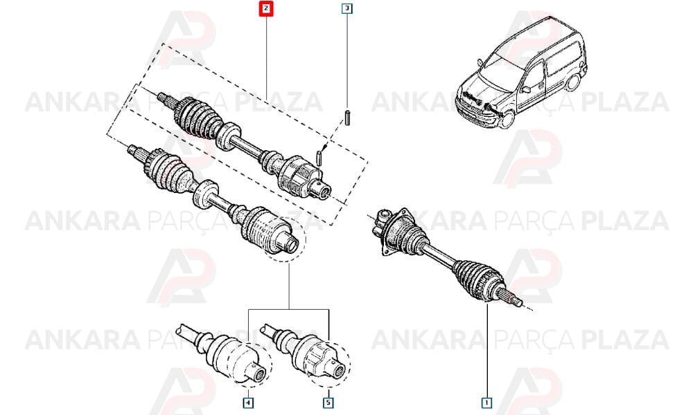 Ön Aks Sağ Clio 2 Kangoo 2 Abs Li 44 Diş 8200236114