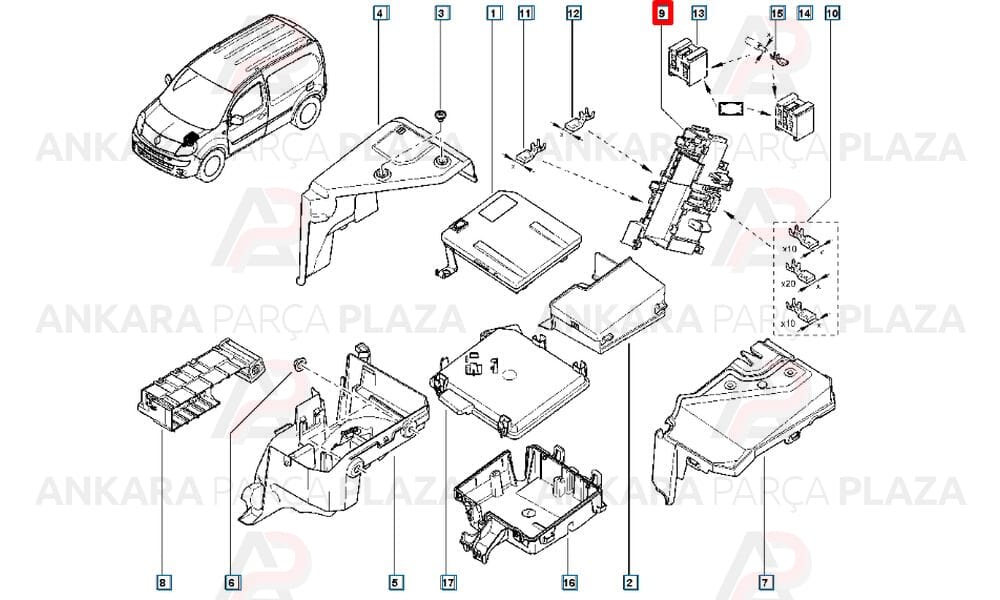 Role Kutusu Master 3 Yeni Kangoo 8200574970