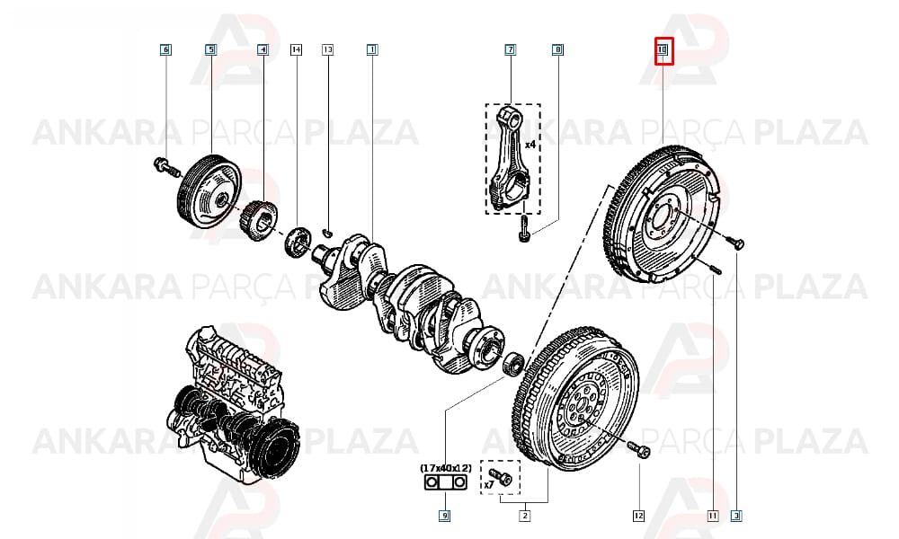 Trafic 2 1.9 Turbo Dizel Debriyaj Volanı Orijinal 8200581756