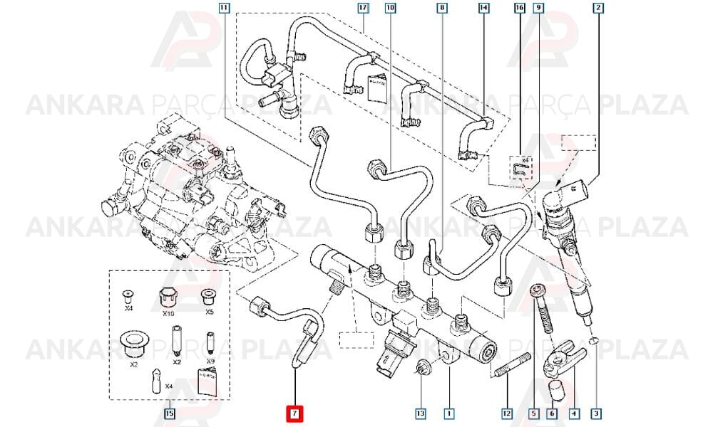 Clio 3 Laguna 3 Megane 3 1.5 Enjektör Mazot Borusu 8200592001
