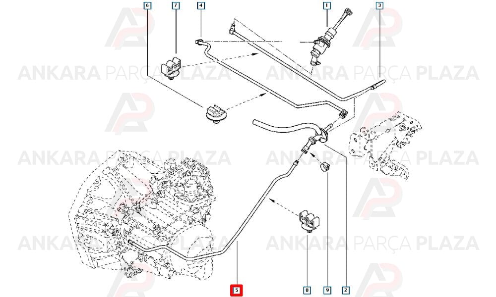 Megane 2 Scenic 2 Hidrolik Debriyaj Borusu 8200595252