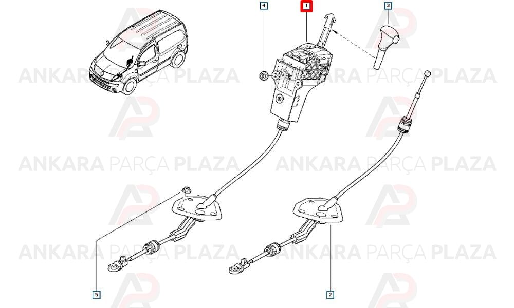Megane, Scenic 2 Vites Kolu Kumandası Orijinal 8200595996