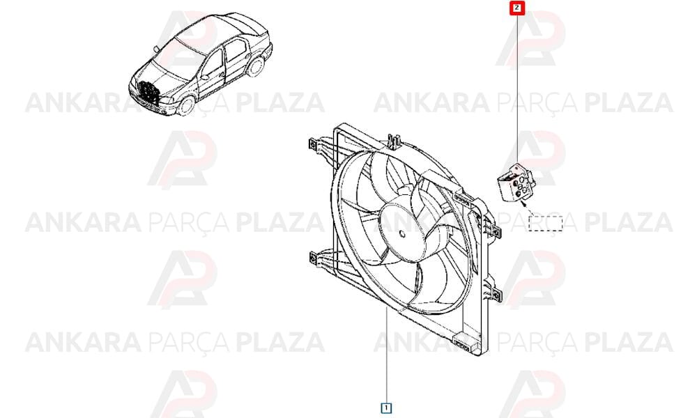 Logan Sandero 1.5 Fan Motoru Rezistansi 8200612908