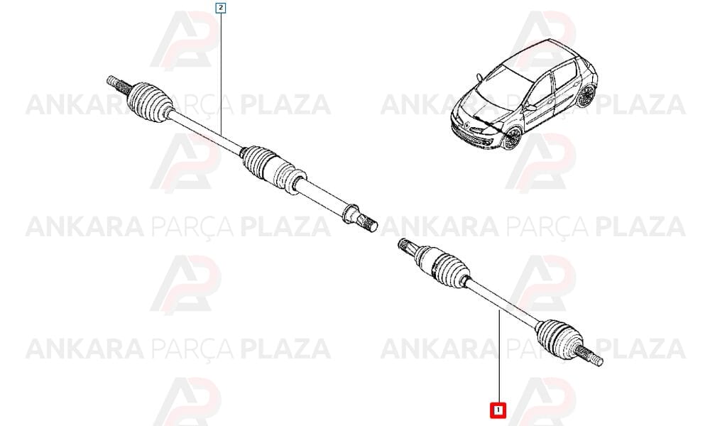 Ön Aks Komple Sol Logan Mcv Clio 3 Modüs 1,5Dcı 2005 > Ölçü : 23X26X49X 649