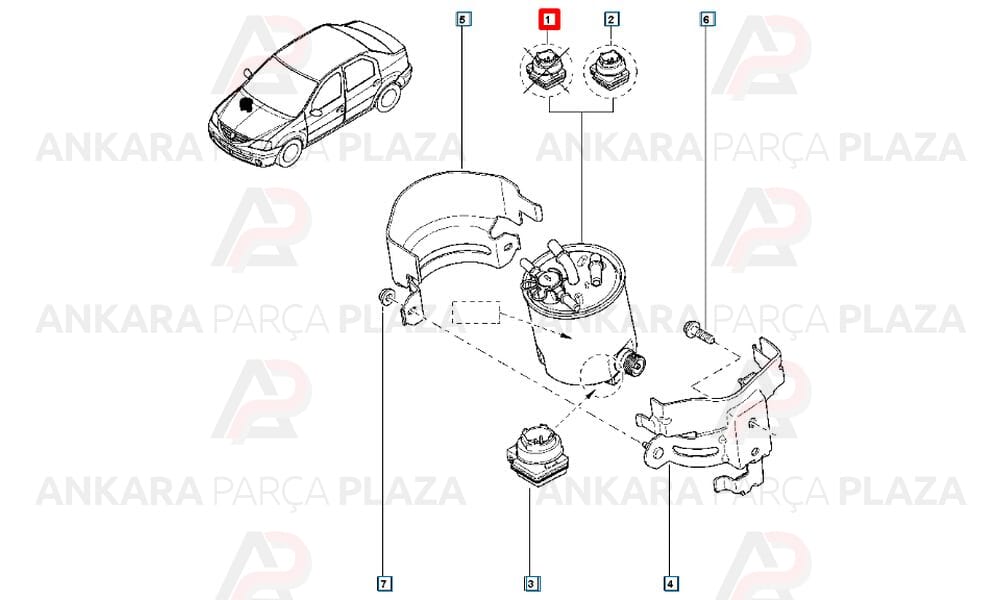 Koleos 2.0 Dcı Mazot Filtresi Purflux