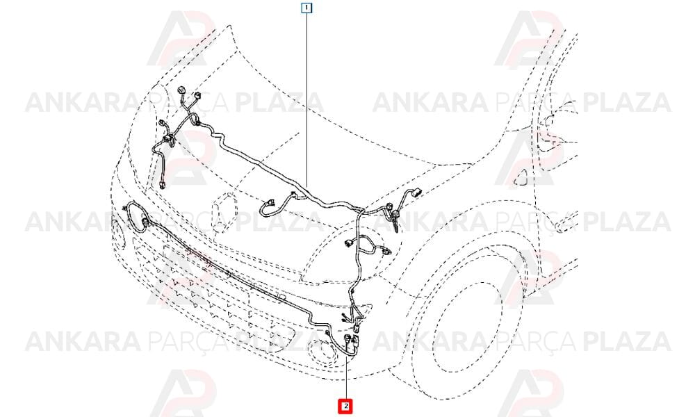 Kangoo 3 Sis Farı Tesisatı Orijinal 8200627035