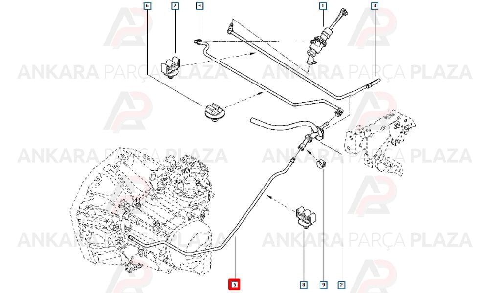 Megane 2 Hidrolik Debriyaj Borusu Hortumu 8200643402