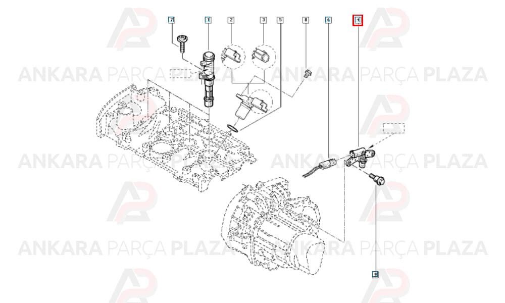 Krank Mili Sensörü Clio Kangoo Laguna Megane