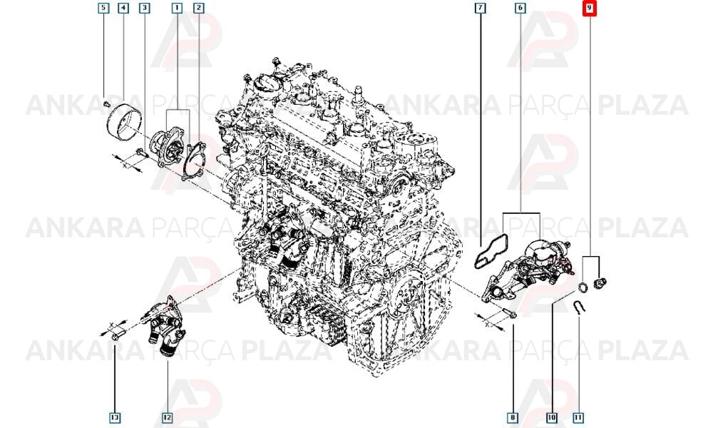 Termostat Hararet Müşürü Megane Fluence 226301872R 240114024R