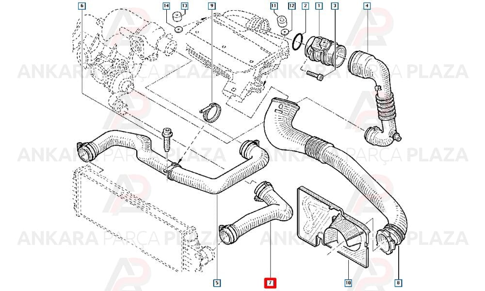 Trafic 2 1.9Dci Turbo Hortumu İbraş