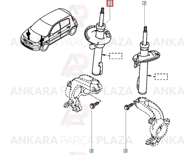 Ön Amortisör Megane 2 8200663650
