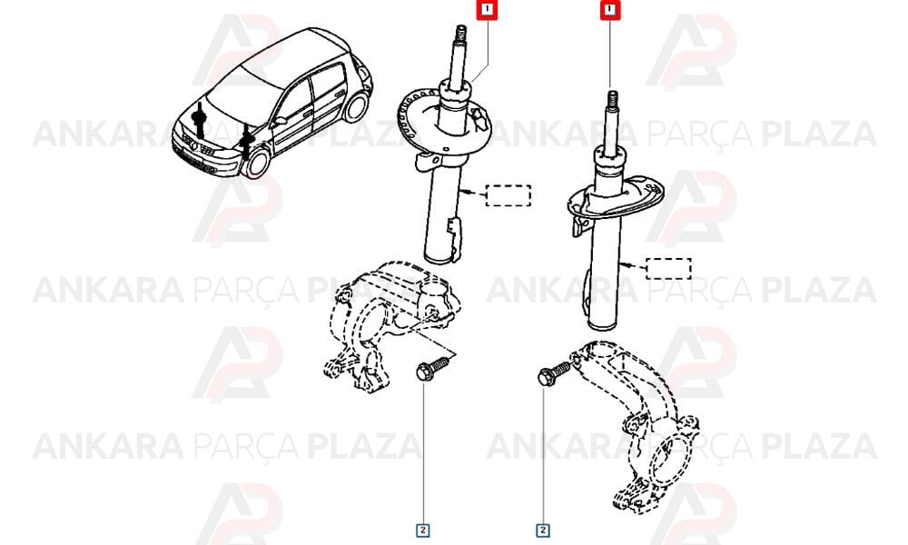 Ön Amörtisör Megane 2 Hb 8200663654