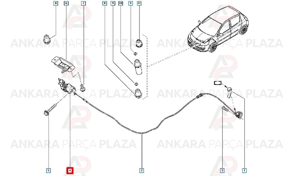Kaput Kilidi Clio 8200665342