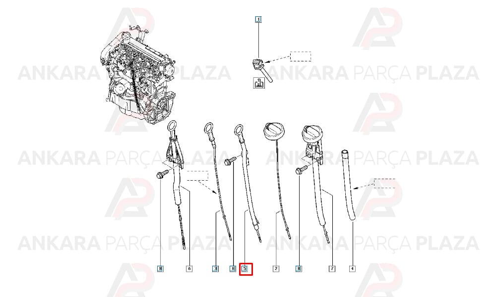 Clio, Kangoo, Logan 1,5Dcı Yağ Çubuğu Kaya