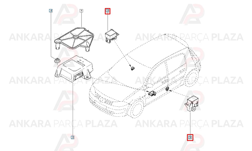 Megane 2 Scenic Yan Hava Yastık Airbag Sensörü Orijinal 8200682396