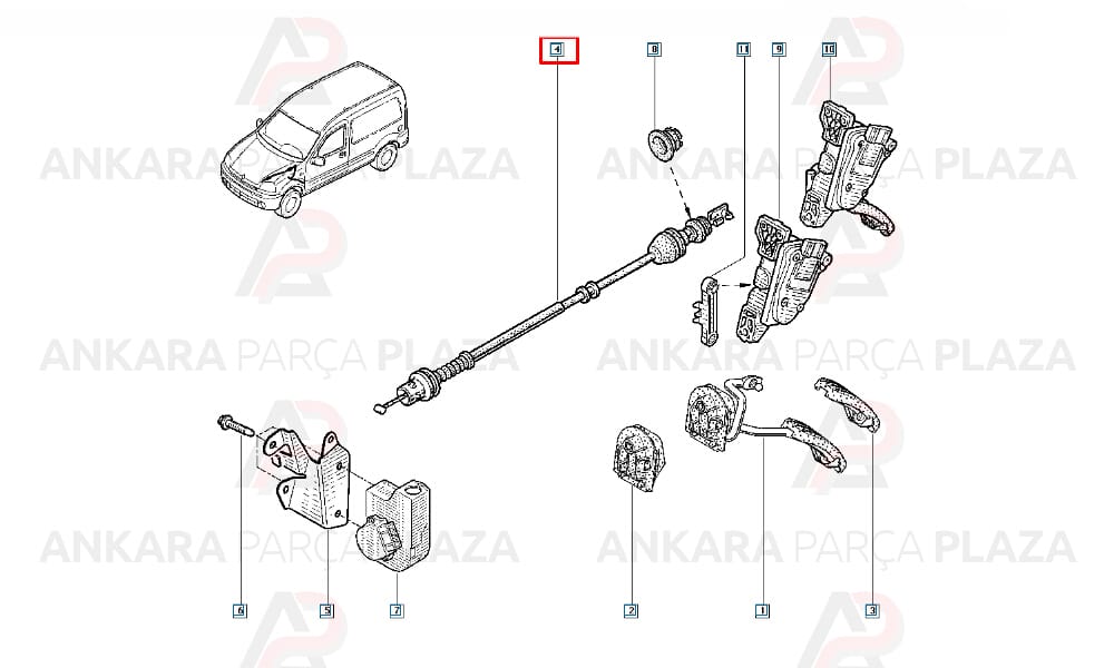 Renault Clio 1.2 1991-1996 Gaz Teli Cavo