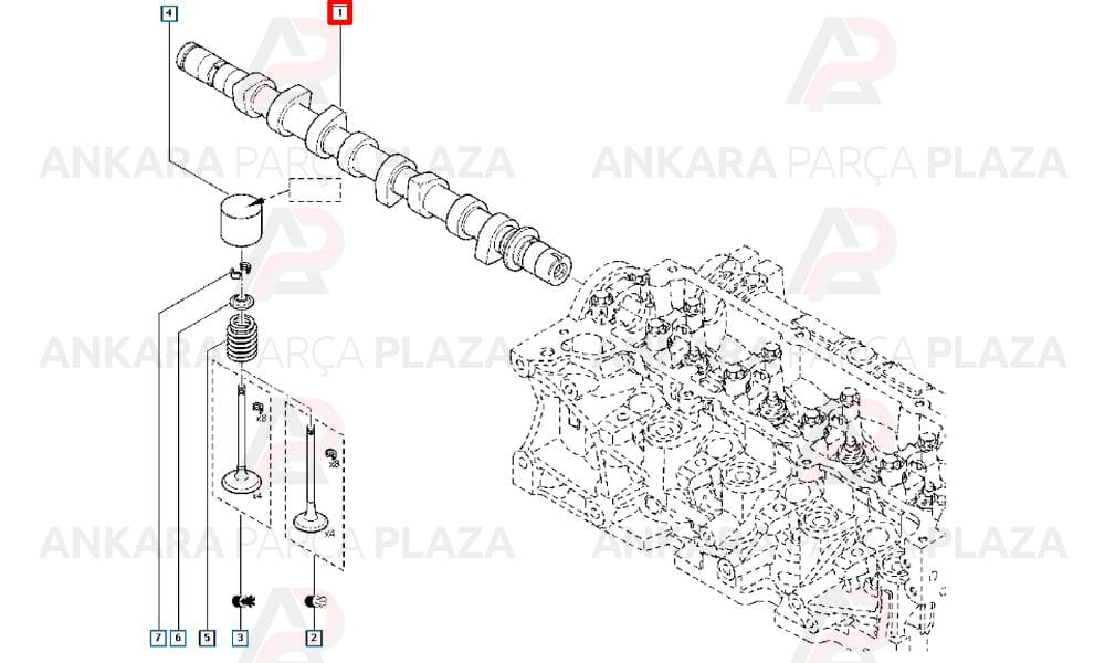 Renault Kangoo 3 - Megane 2 100Bg 1.5 K9K Eksantrik Mili Döküm Okuyuculu Estaş