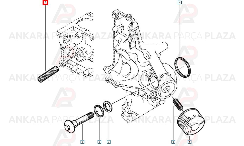Laguna 3 1.6 16V Motor Yağ Filtresi Bağlantı Civatası Orijinal 8200721889
