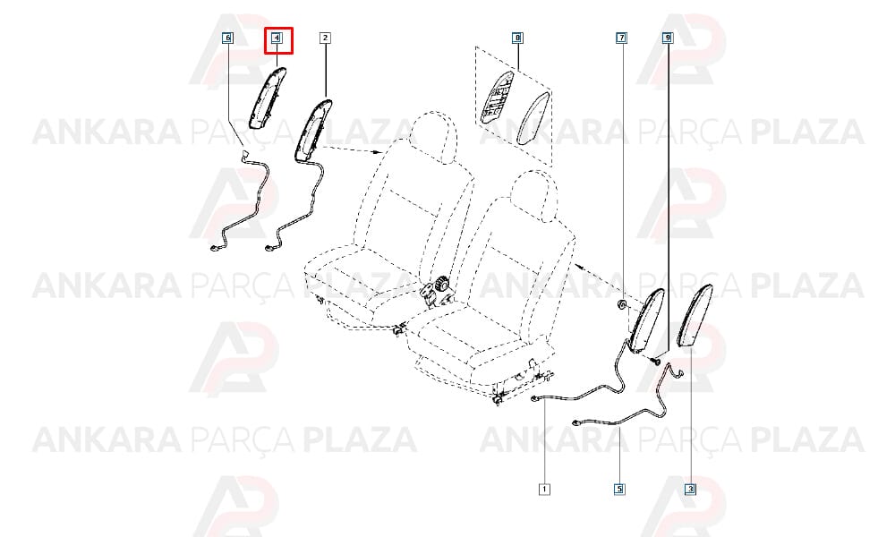 Renault Dacia Duster Yolcu Hava Yastığı Orijinal 8200724242