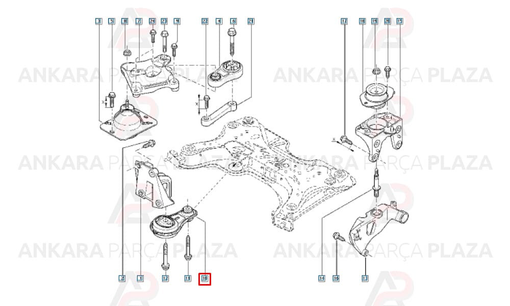 Motor Takozu Arka Trafic 2 2,0Dcı M9R