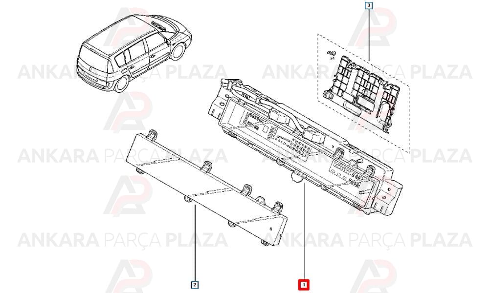 Espace 4 2.2 16V Gösterge Paneli Komple 8200726185