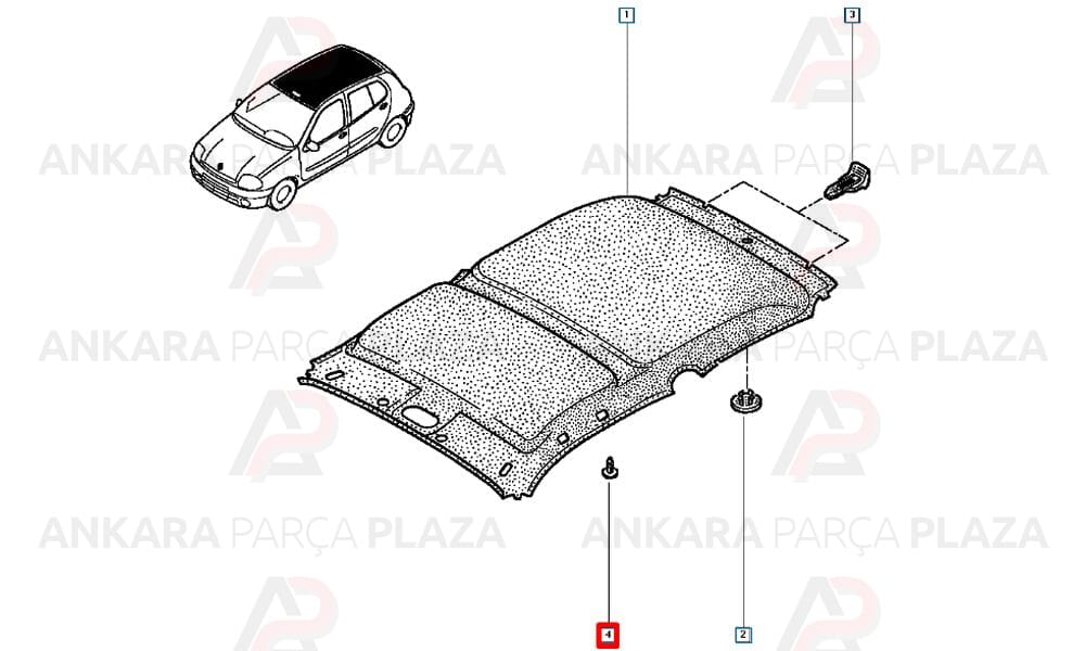 Sandero Tavan Döşeme Klipsi Orijinal 8200727568