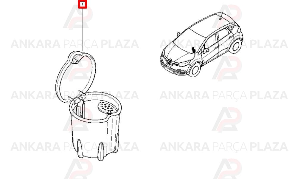 Clio Hb 09 - 12 Kül Tablası Portatif Tip 8200728639