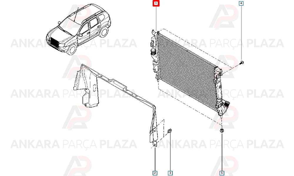 Motor Su Radyatörü Logan Hb Sandero 8200735039