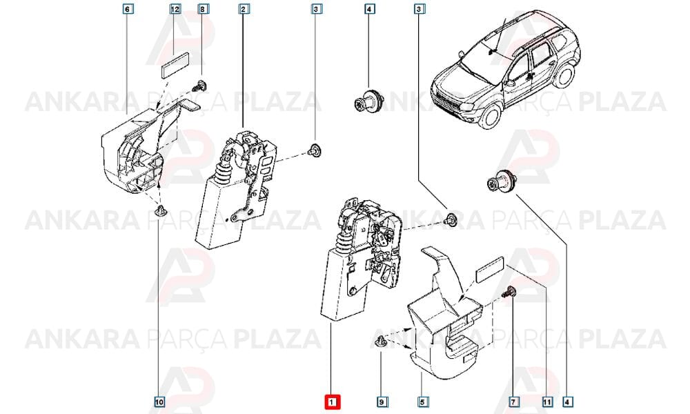 Sol Ön Kapı Kilidi Logan Hb Duster Sandero Y.M. 8200735227