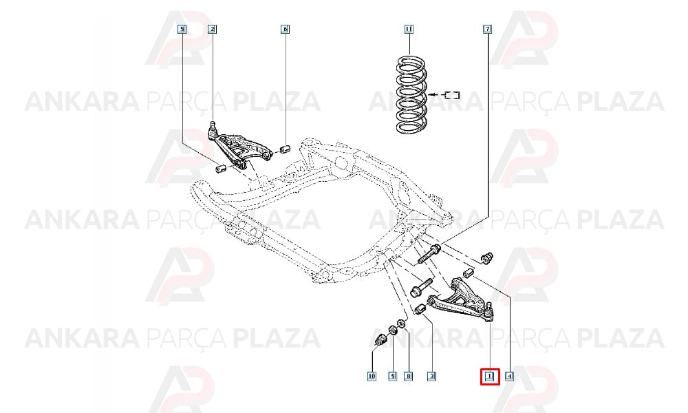 Sol Salıncak Kango Clio 8200739487