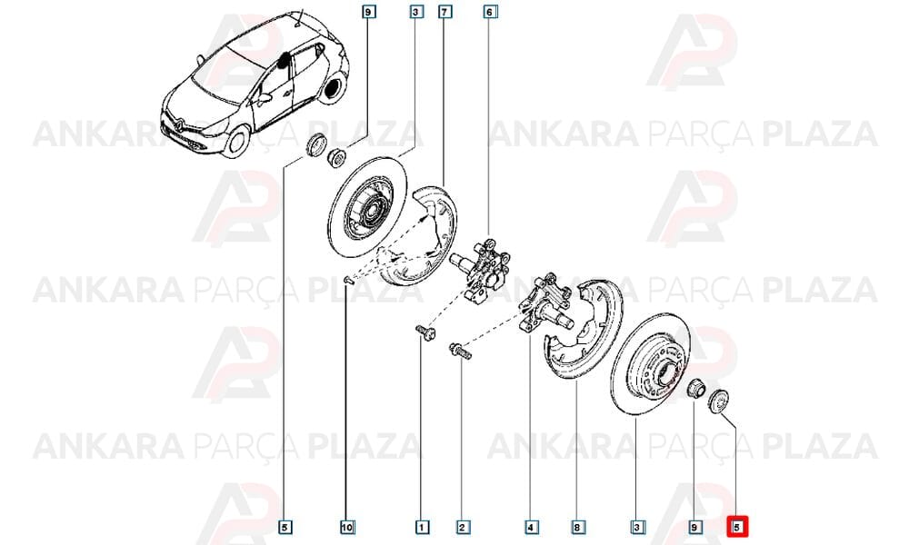 Laguna Arka Teker Yağ Kapaği Orijinal 8200741443