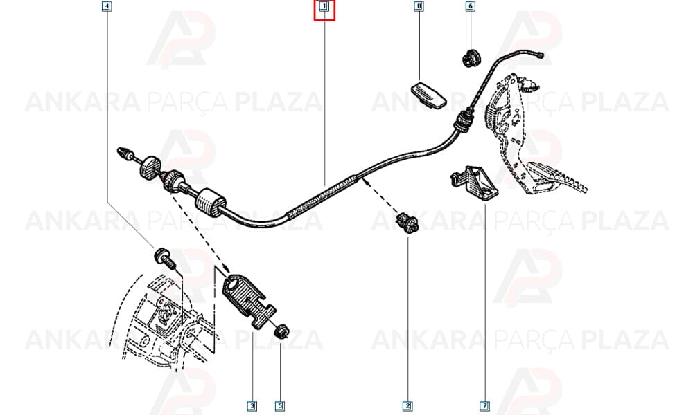 Debriyaj Teli Clio 2 1.5 Dcı