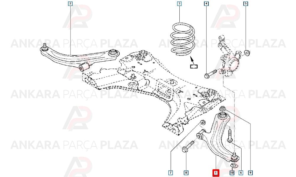Salıncak Tabla Sol Clio 3 Modüs 8200744091