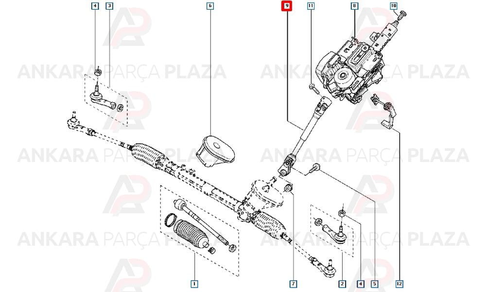 Direksiyon Alt Ara Mili Clio 3 8200751242