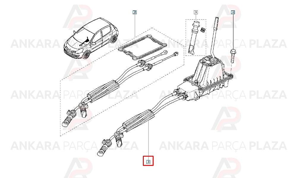 Clio 3 Vites Kolu Kumandası İthal Orijinal 8200755871-1