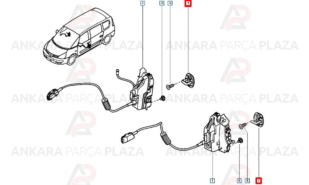 Kapı Kilit Karşılığı Megane 2 2003 >